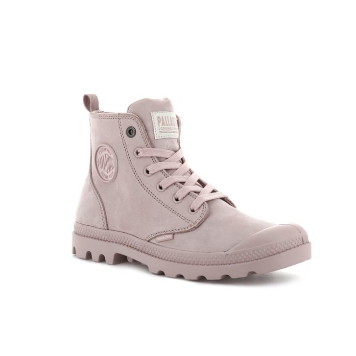 Palladium Pampa Hi Zip Nubuck Women's Boots Rose | UK F659-ODA